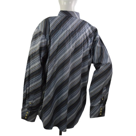 EIGHTY EIGHT Men sz XXL Shirt Long Sleeves Buttons up 100% Cotton Stripes - Picture 6 of 10